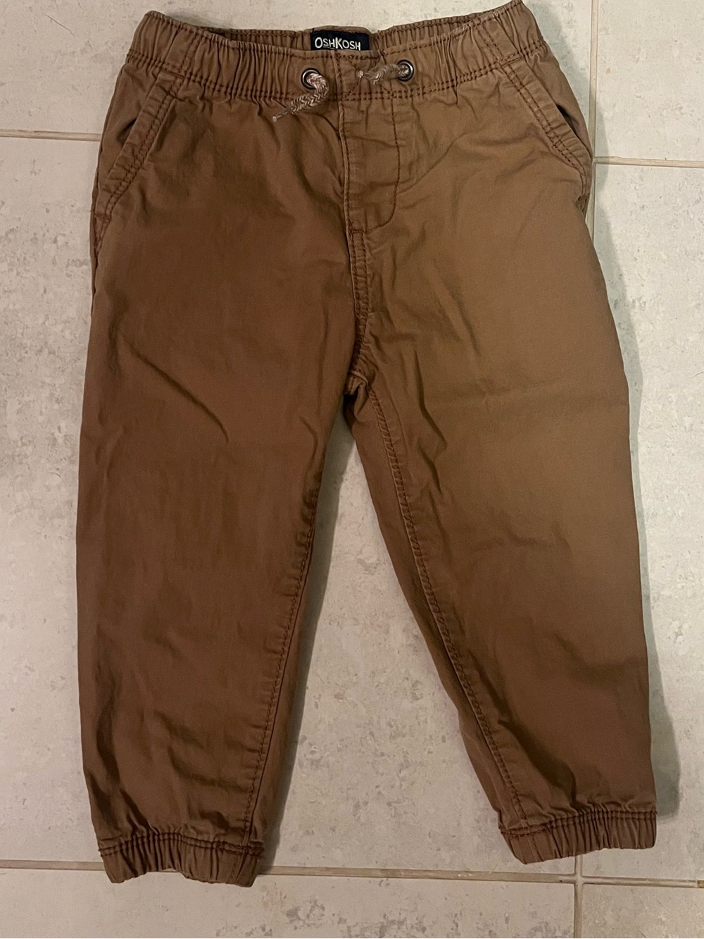 OshKosh B'gosh Tan Elastic Waist Pants 24M